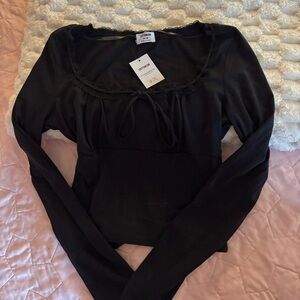 Cotton On Black Lace trim blouse